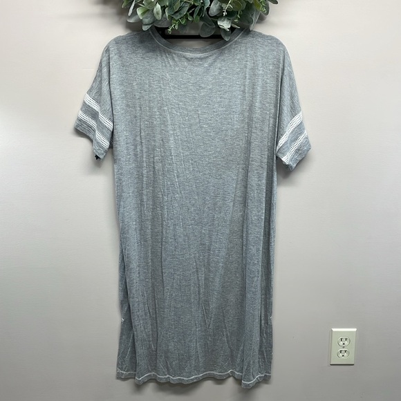NWT Kensie Sleep Shirt Nightgown Short Sleeve Heather Gray L - Picture 2 of 16